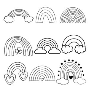 Rainbow SVG Bundle | svg png pdf | vector graphic design