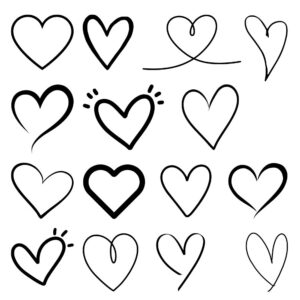 Heart Line Stroke Bundle | svg png  pdf | vector graphic design